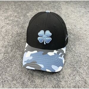 Black Clover Hat Size L/XL Patriot 2 Black Blue Camo Fitted Golf Cap - NWOT